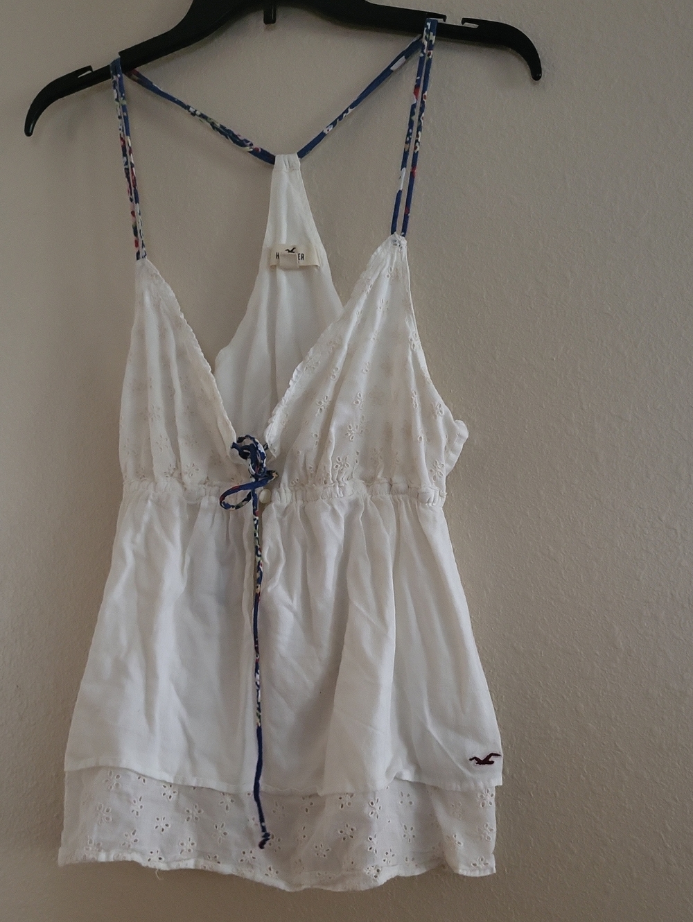 vintage Hollister Y2K babydoll eyelet camisole Spaghetti strap top